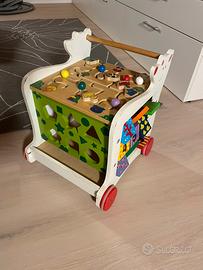 Carrello per bambini in legno