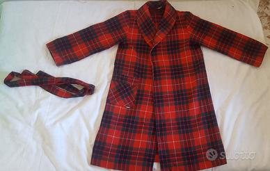 Vestaglia motivo scozzese rosso bambina