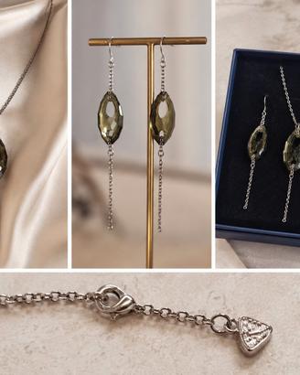 Parure originale Swarowski cristallo verde
