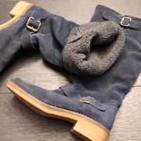 stivale camoscio blu 