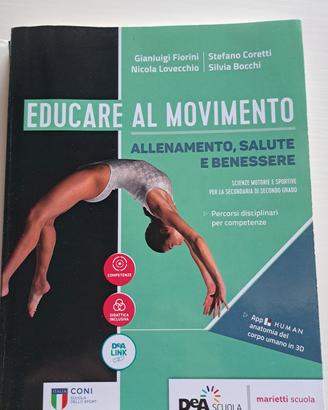 libro  di scienze motorie  e letteratura italiana