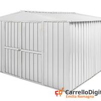 Box in Acciaio da giardino 360x345cm bianco