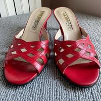 Sandali vera pelle rossi vintage VIA SPIGA