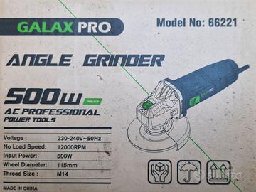 GALAX PRO Smerigliatrice Angolare, 500W (frullino)