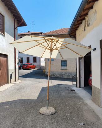 OMBRELLONI DA GIARDINO CON BASE IN CEMENTO