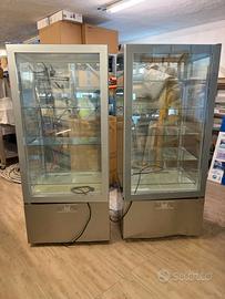 2 VETRINE PANORAMICHE SAGI IN ACCIAIO INOX