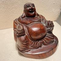 Statuetta buddha in legno