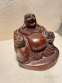 Statuetta buddha in legno