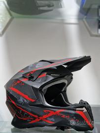 CASCO DIEFFE CROSS NERO E ROSSO