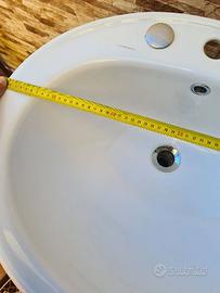 LAVABO TRE FORI marca HIDRA senza COLONNA IN CERAM