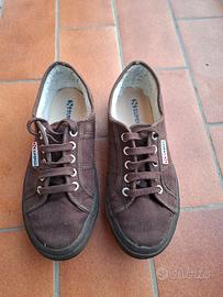 Superga marroni con imbottitura invernali donna