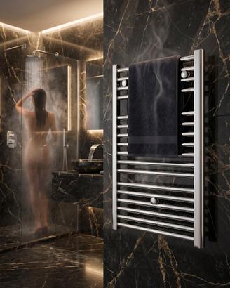 Scaldasalviette cromato 1500x450 termoarredo bagno