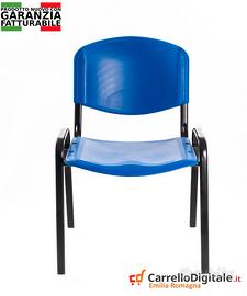 Sedia per sala d'attesa in Plastica BLU