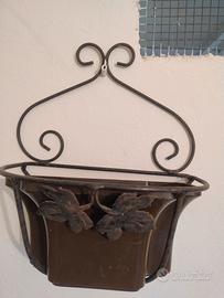 vaso da parete decorativo in metallo 