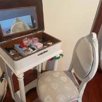 Toletta trucco toeletta make up specchio sedia