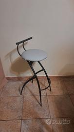 10 Sgabelli neri con seduta grigia