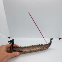 Nave Vichinga Porta Incenso – Design Largo e Lungo