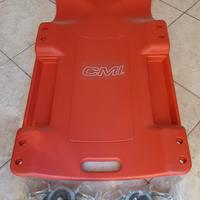 CARRELLO SOTTO-AUTO CMI,CON POGGIATESTA E 6 RUOTE