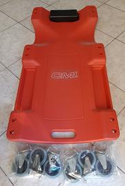 CARRELLO SOTTO-AUTO CMI,CON POGGIATESTA E 6 RUOTE