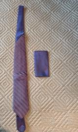 Cravatta e pochette  lilla