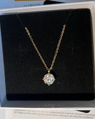 Collana con moissanite 2 CT