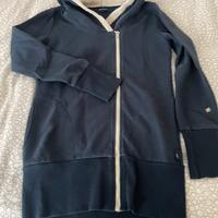 Felpa lunga con cappuccio