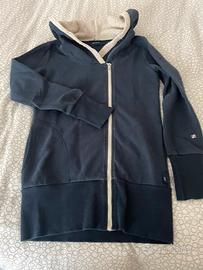 Felpa lunga con cappuccio