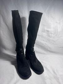 Stivali Prada in camoscio nero tg 38