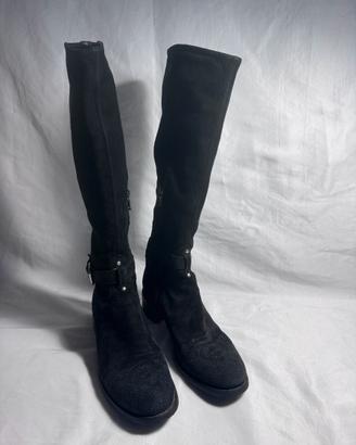 Stivali Prada in camoscio nero tg 38