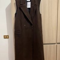 Cappotto smanicato marrone