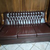 Divano letto matrimoniale similpell+ n.2 poltrone 