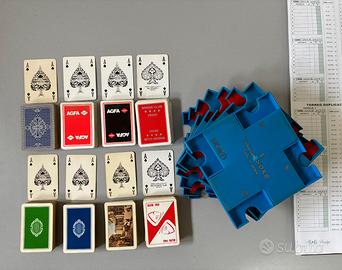 Set carte e tavole da gioco torneo Bridge