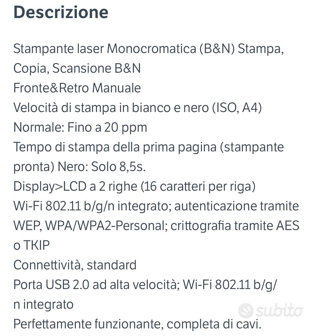 Samsung Xpress SL-M2026W/SEE Stampante Laser monocromatica, Porta USB 2.0  ad alta velocità, Wi-Fi 802.11 b/g/n integrato : : Informatica