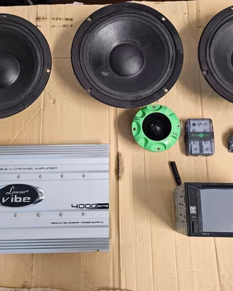 IMPIANTO AUDIO COMPLETO 2000 WATT RMS
2000 watt
