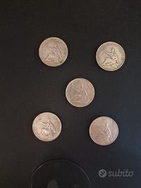 Italia. Lotto 5 monete 500 lire d'argento