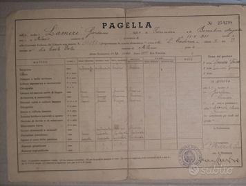 pagella scolastica originale 