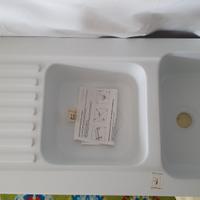 Lavello Vetroresina due vasche con gocciolatoio