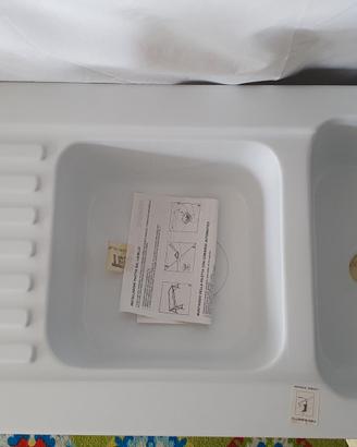Lavello Vetroresina due vasche con gocciolatoio