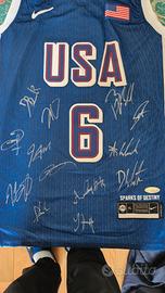 Maglia USA Lebron James autografata USA Team 