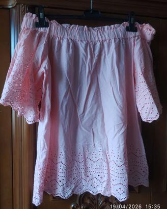 Camicetta donna in pizzo San Gallo