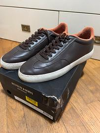 Sneakers marroni e arancioni scotch&soda