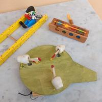 Set tre giochi artigianali in legno per bambino