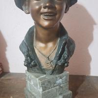 Bronzo firmato De martino con base in marmo