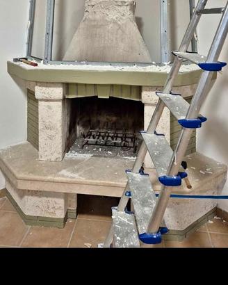 Camino completo rivestimento in marmo già smontato