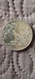 moneta 10 lire 1927 regno V,E.III argento 