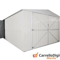 Box acciaio garage auto lamiera 360x600 bianco