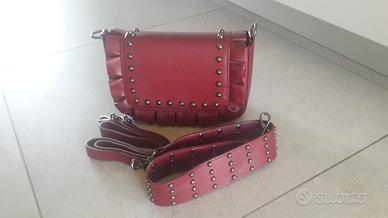 Borsa vera pelle bordeaux tracolla Anima