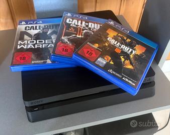 PS4 Slim 500GB + Cavi + 3 Giochi (Perfetta)