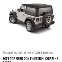 Soft top Mopar Jeep Wrangler JL 2 porte