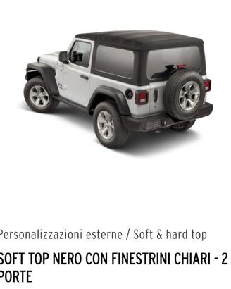 Soft top Mopar Jeep Wrangler JL 2 porte